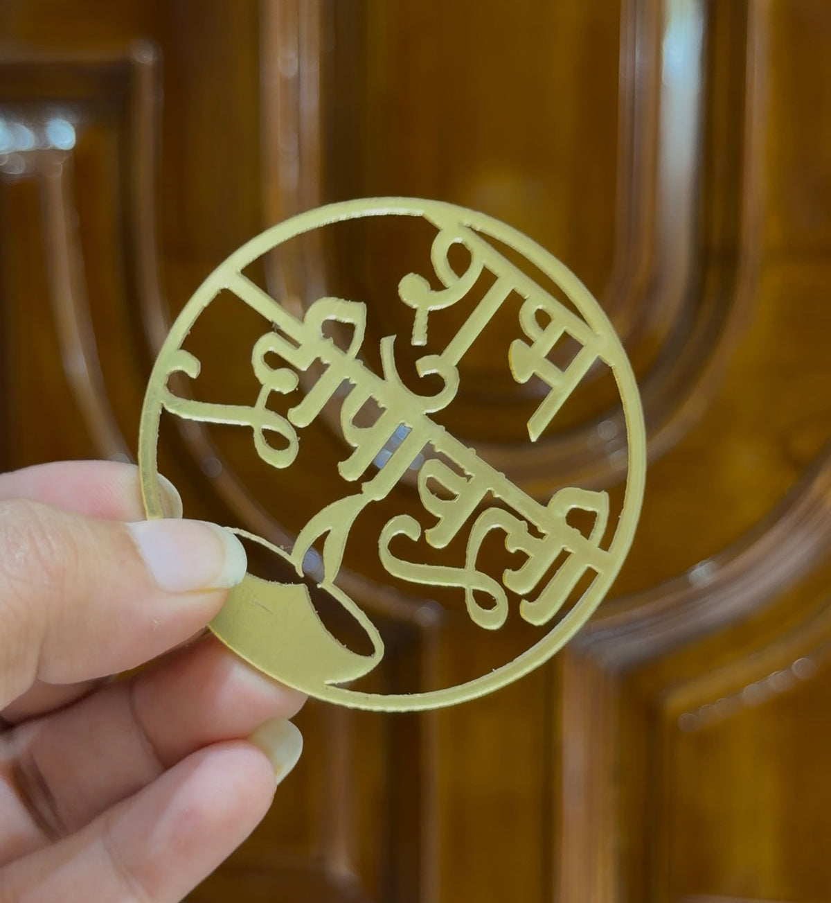 HAPPY DIWALI ACRYLIC TAG (HINDI) 10 PCS