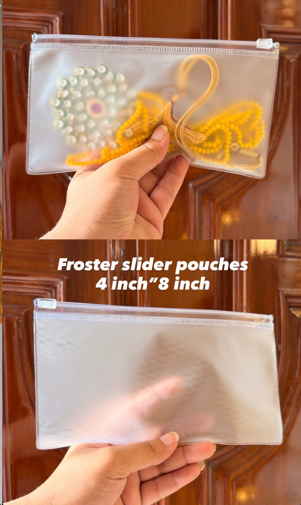 Frosted slider pouches- 4inch”8inch| 10PCS