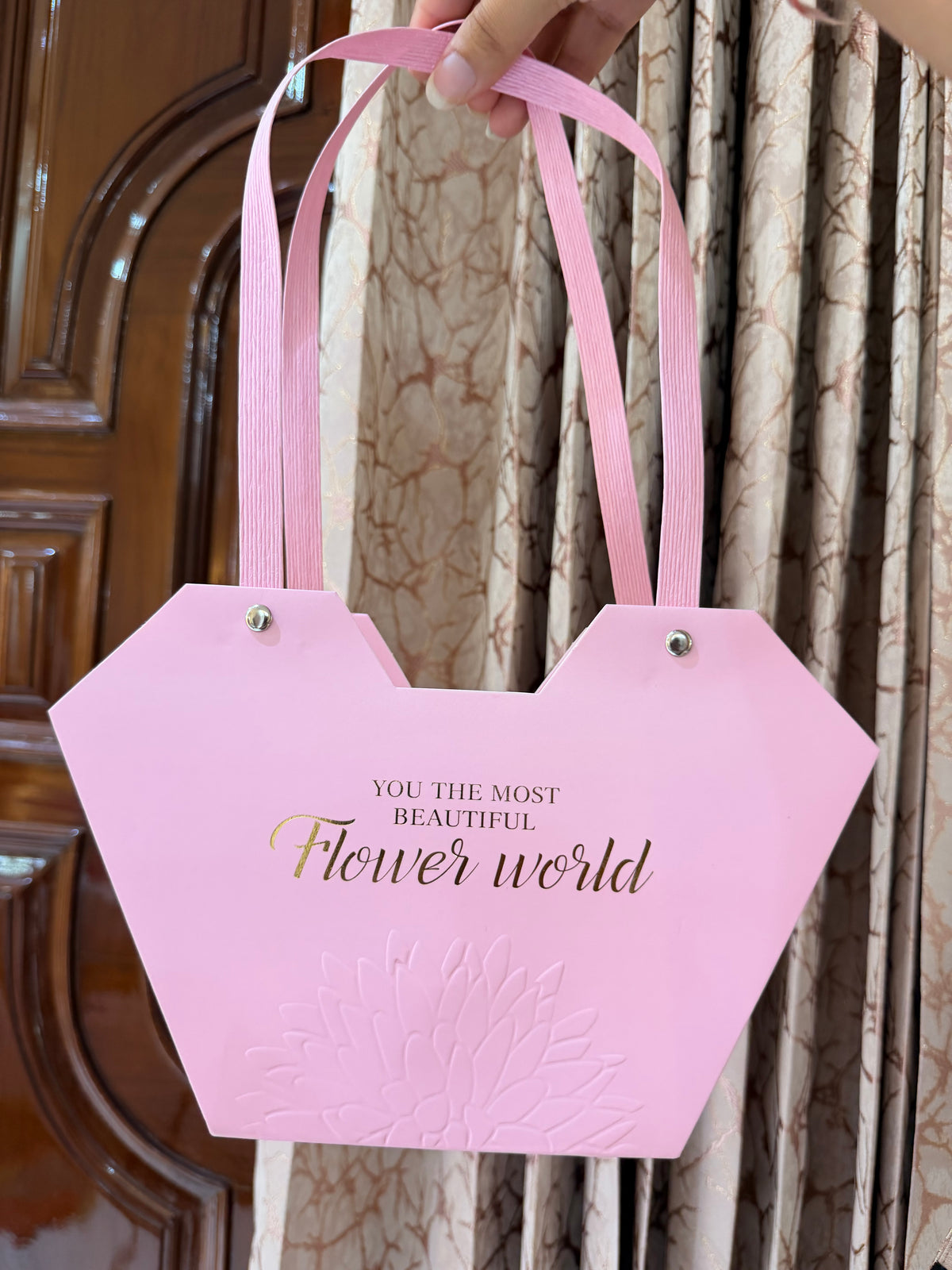 Pink Flower World Gift basket