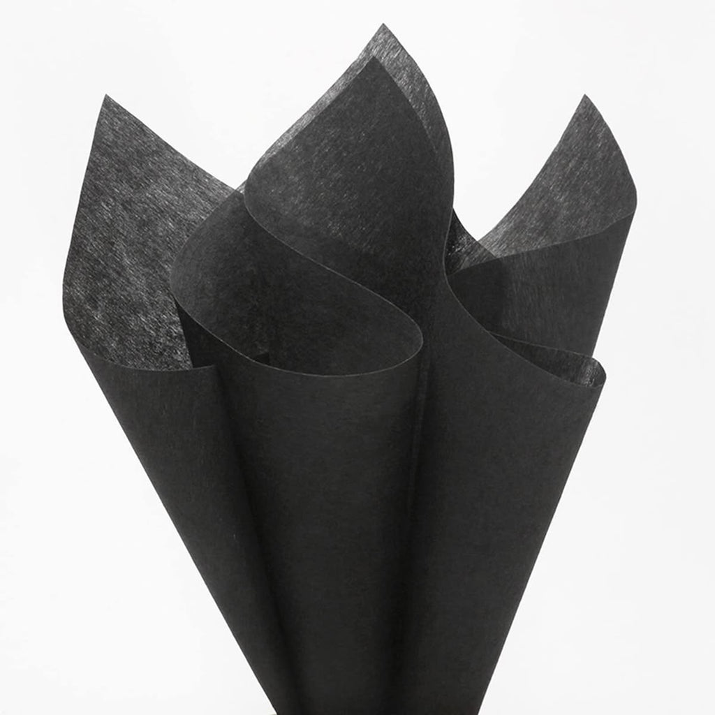 Tissue Non-Woven Bouquet Sheet-Black | Pack of 10