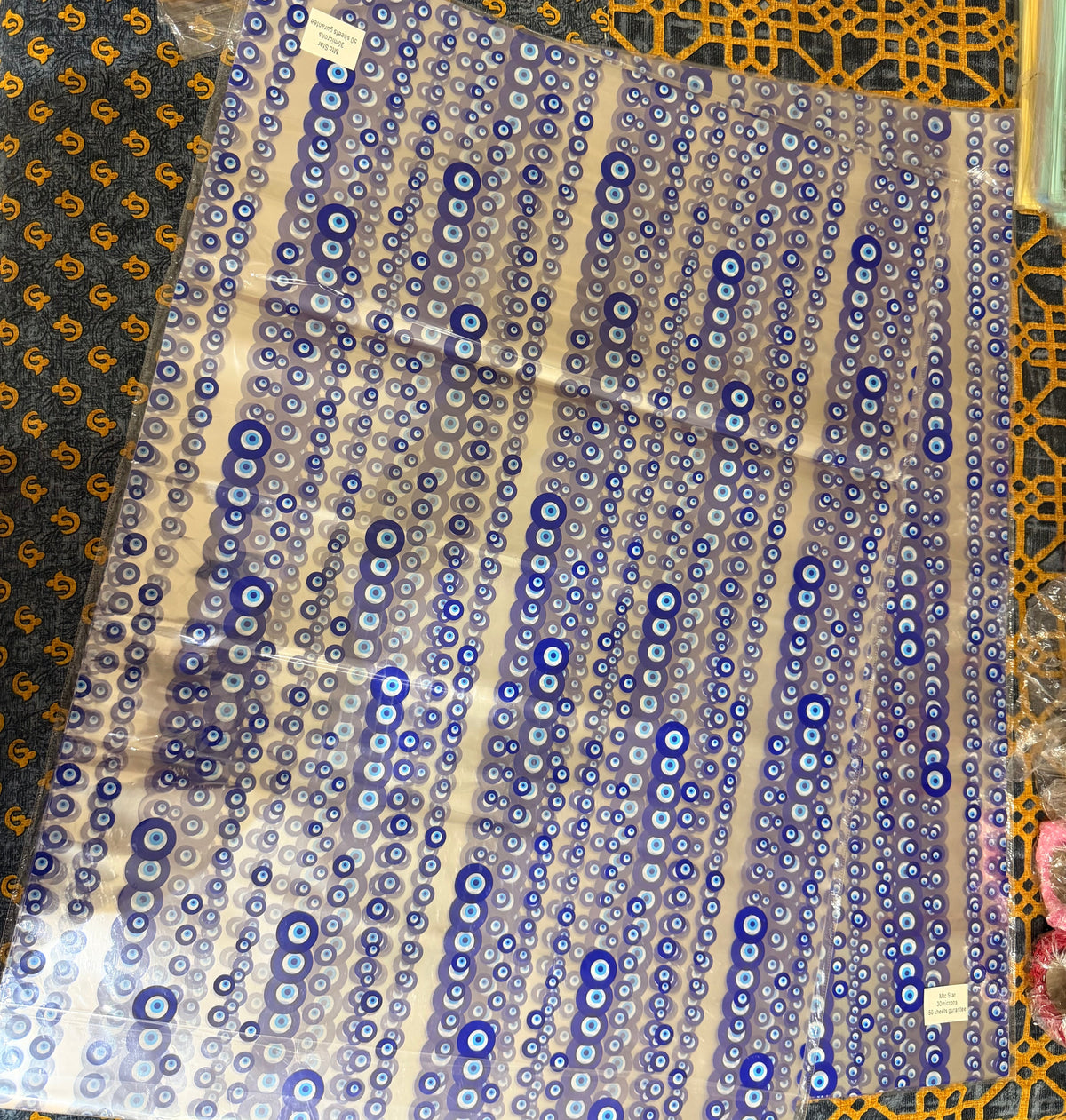 Blue Evil Eye Bouquet Wrap Sheet|50 PCS PACKET