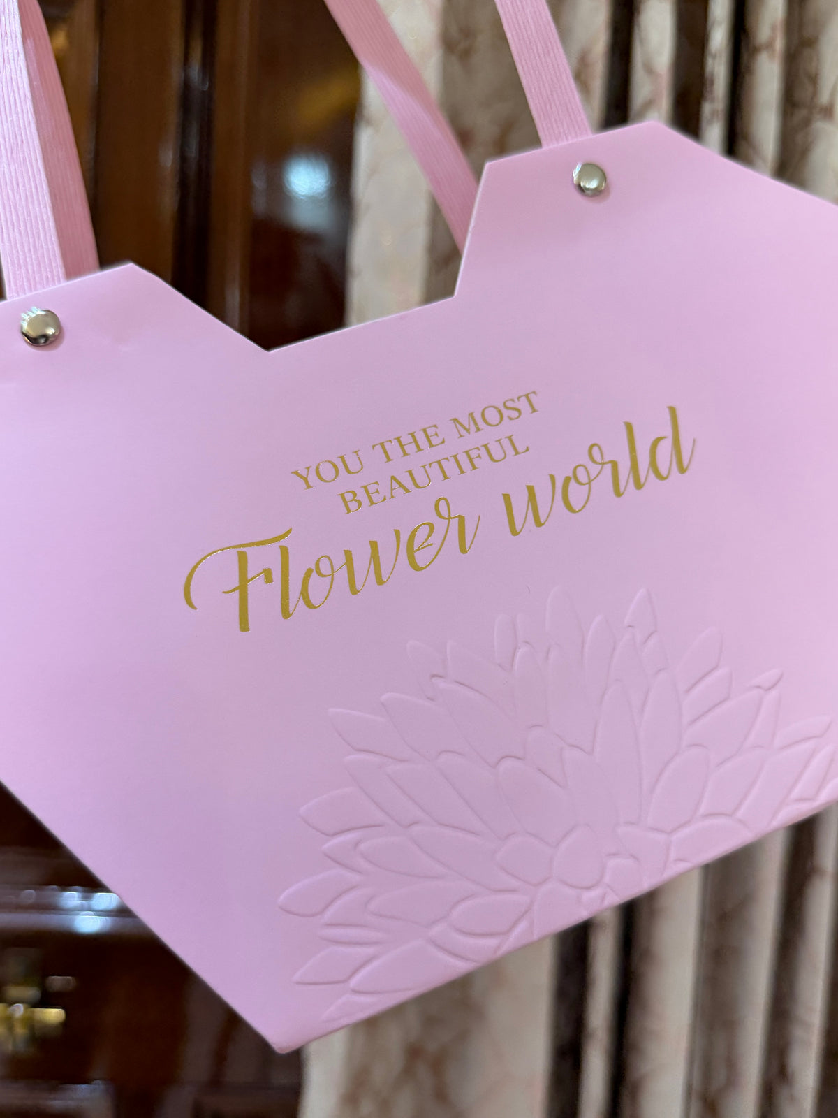 Pink Flower World Gift basket