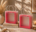 Transparent Red Gift Bag with Handle